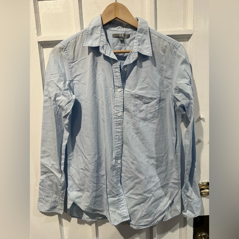 Uniqlo Light Blue Women's Casual Button Down Shirt